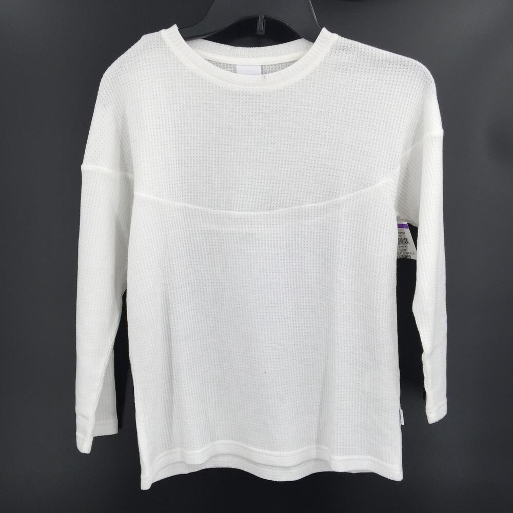 Superism Waffle Knit Pullover Sweater Crew Neck 8